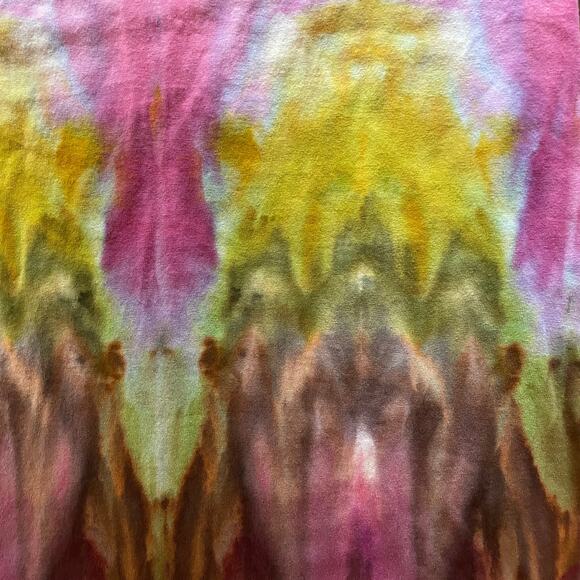 Ice Dyed Unisex T-shirt - Tie Dye Accordion - Pink Gold Bronze - Handmade Small - Picture 3 of 9